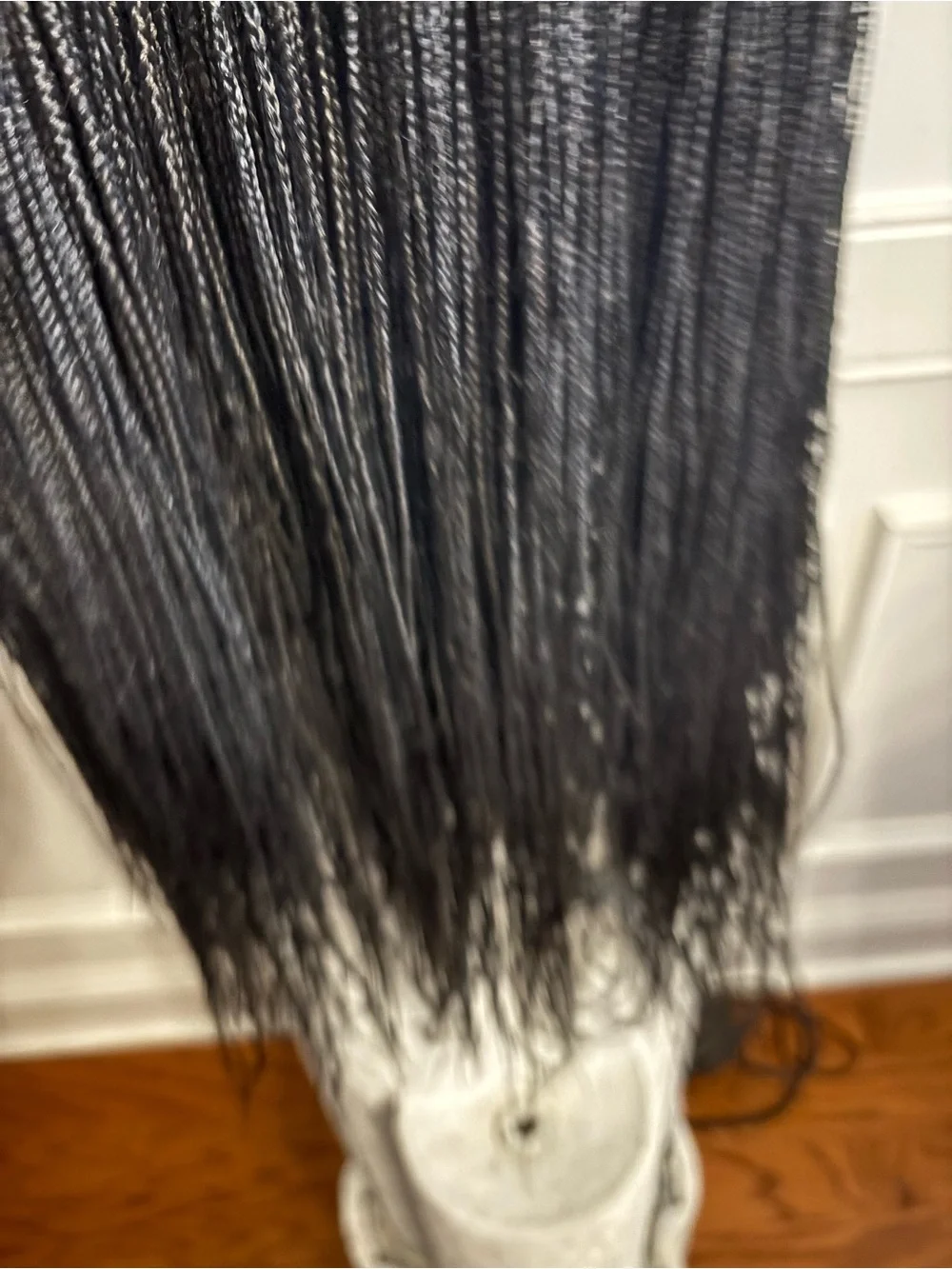 Long 28-30 inches HANDMADE Micro Braids Lace Front Wig